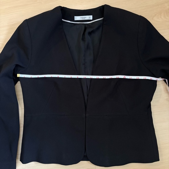 3 for $30 🌸 Mango Black Open Front Blazer Minimalist Business Jacket Large - Picture 7 of 12